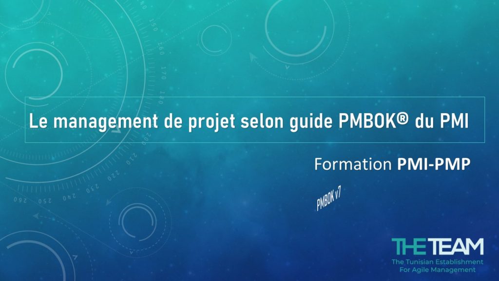 THE TEAM Tunisie PMP Formation Project Management Professional E-learning Online et Hybride pmbok v7 new